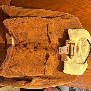 Women’s corduroy fuzzy jacket. Size x-large